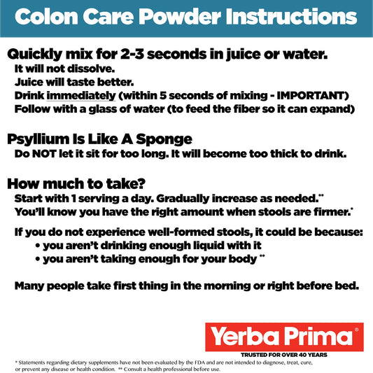 Scooping Yerba Prima Colon Care powder into a shaker