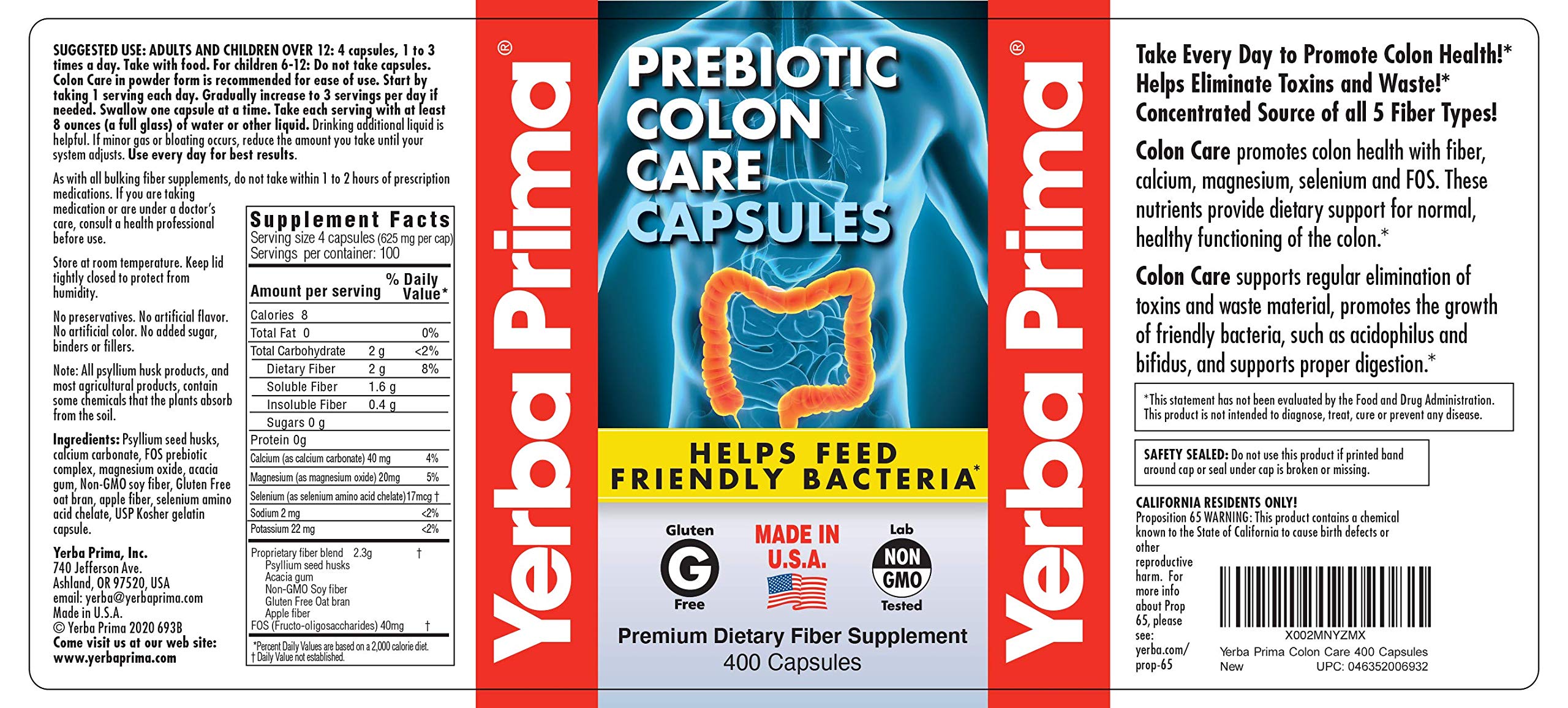 Psyllium fiber promoting colon health
