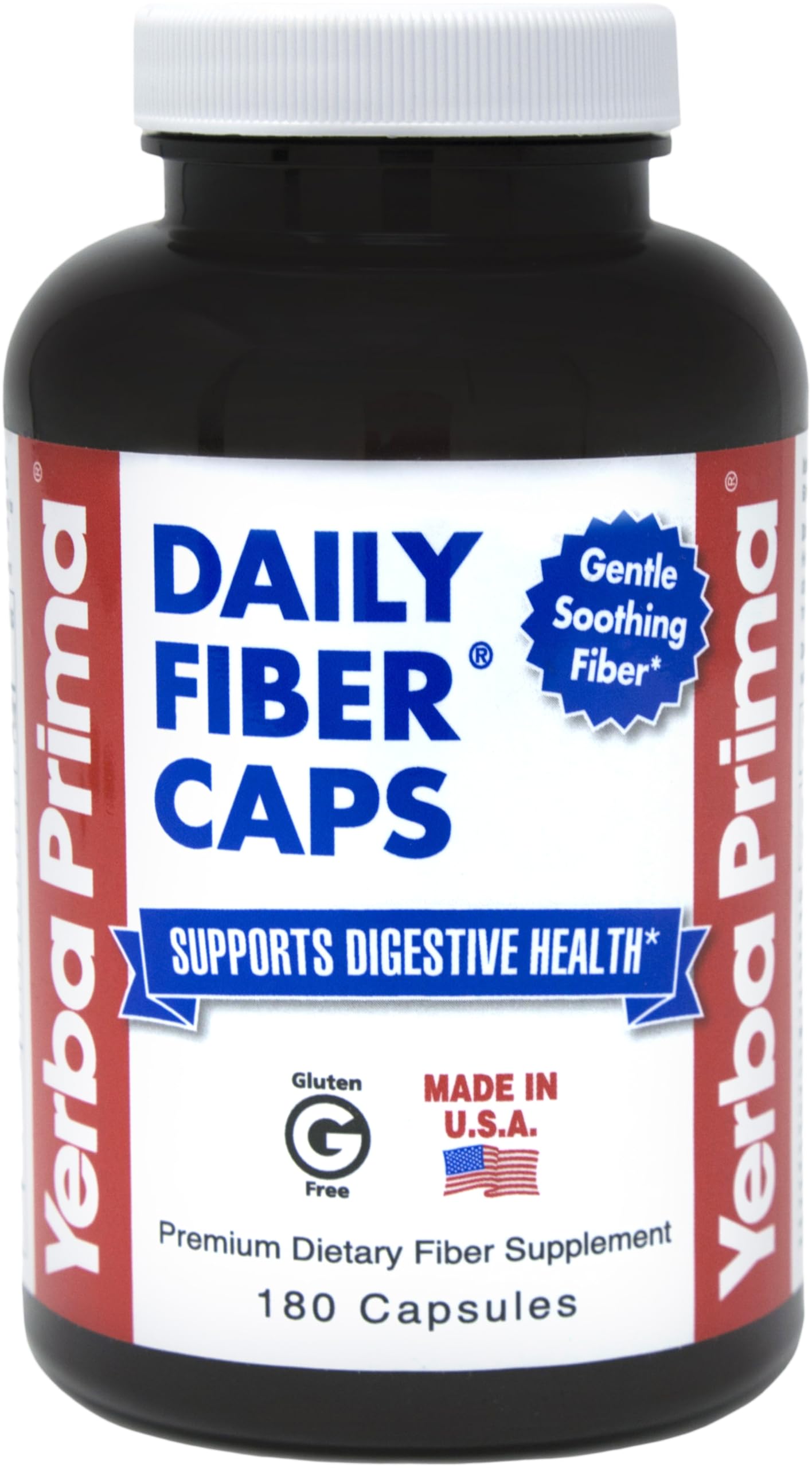 Yerba Prima Daily Fiber Caps bottle - front view
