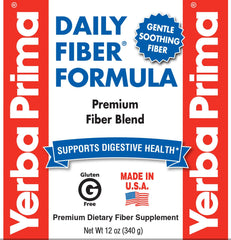 Usage guide for Yerba Prima Daily Fiber Formula Powder.