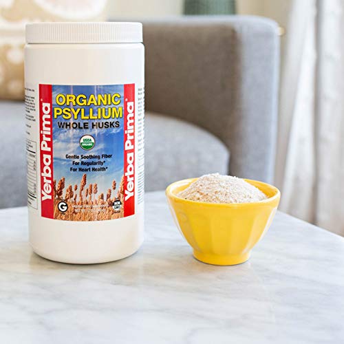 Ingredients and nutrition panel for Yerba Prima psyllium husks