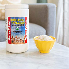 Ingredients and nutrition panel for Yerba Prima psyllium husks