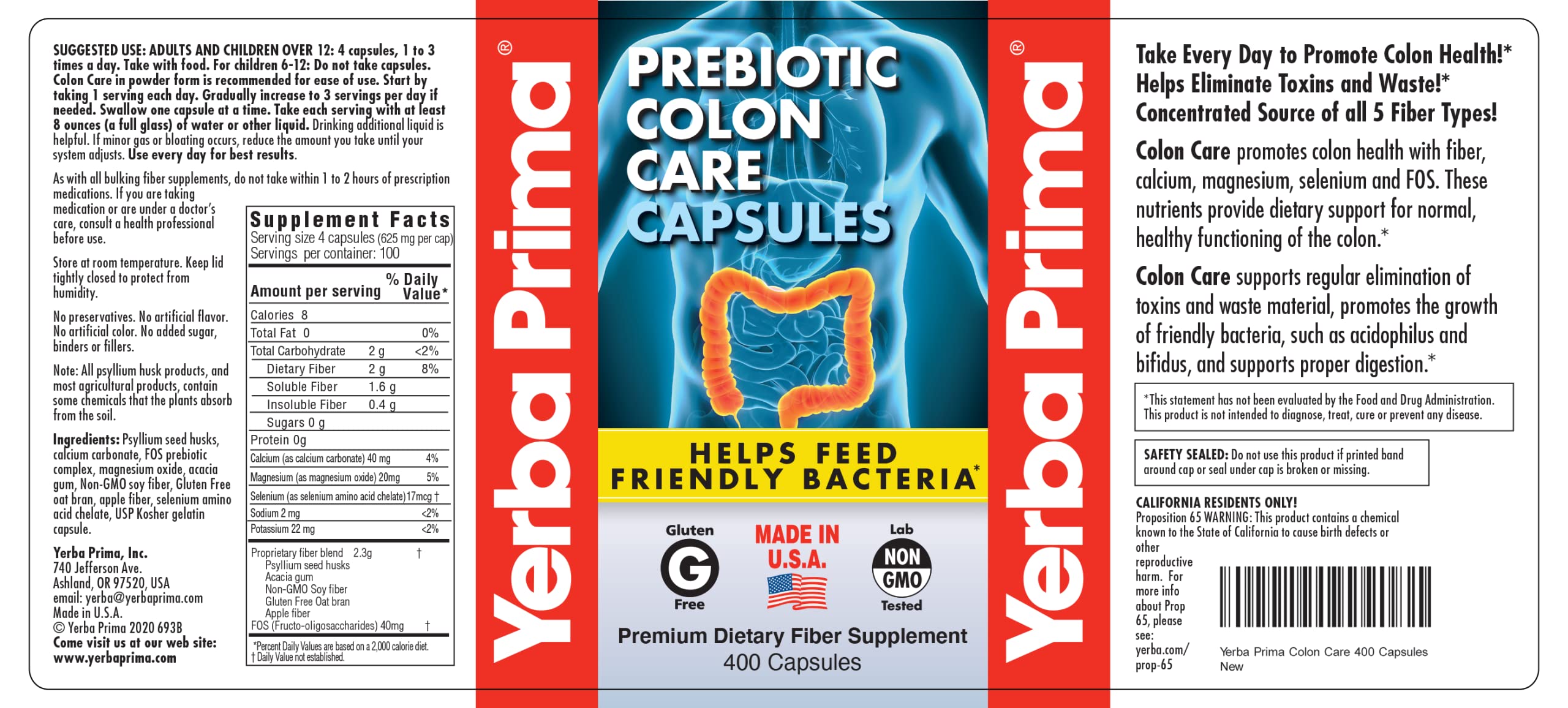 Product packaging emphasizing no artificial colors or flavors and gluten-free