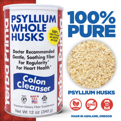 Two bottles of Yerba Prima Psyllium Husk 12 oz pack