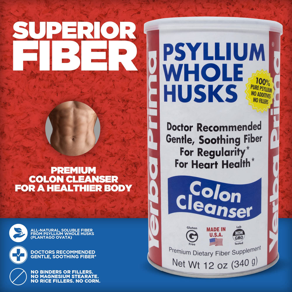 Graphic representing gut health support with psyllium husk