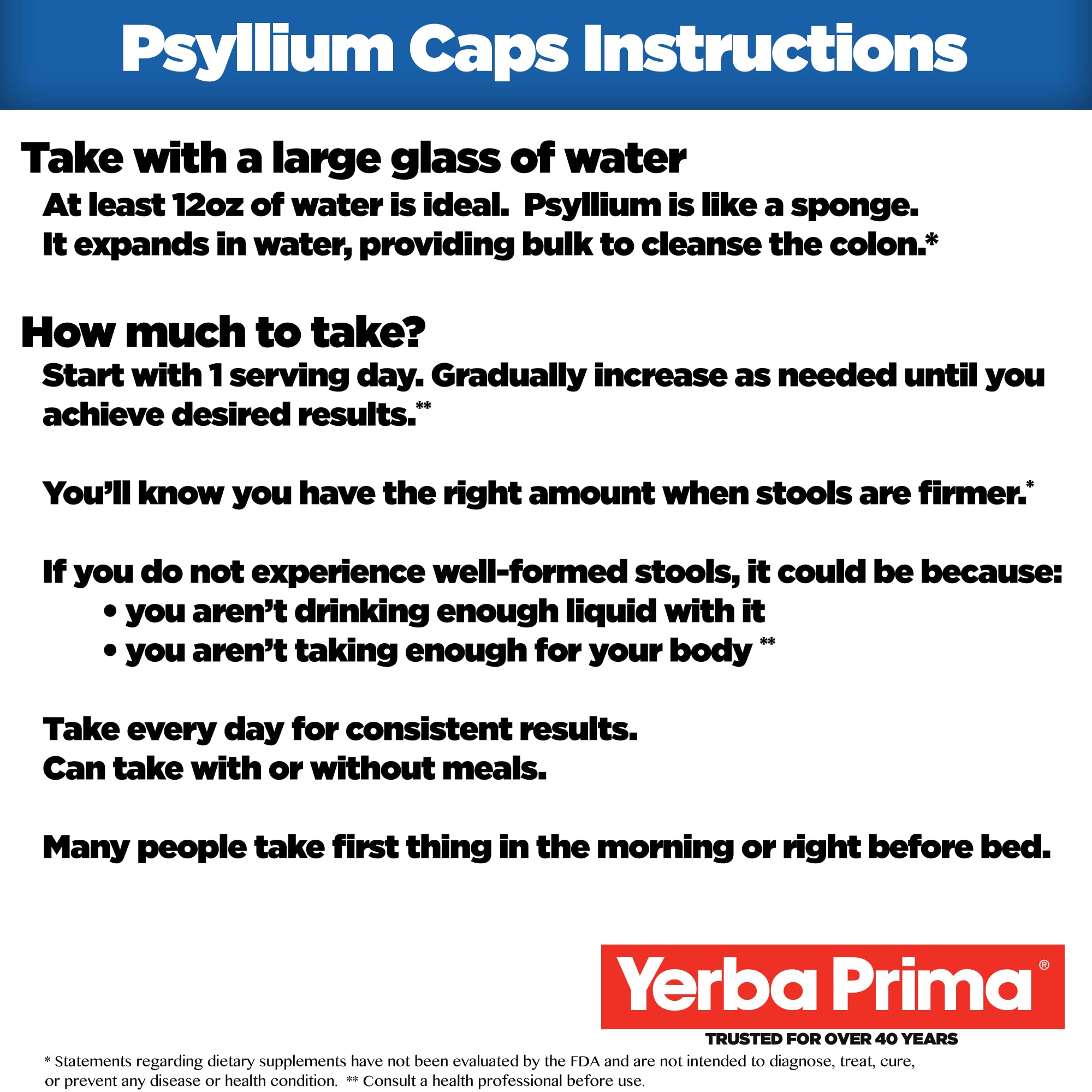 Vegan, Non-GMO, Gluten-Free label on Psyllium Husk Capsules