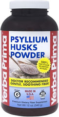 Front view of Yerba Prima Psyllium Husk Powder 12 oz
