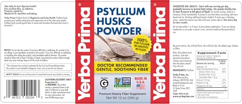 New label packaging for Yerba Prima Psyllium Husk Powder