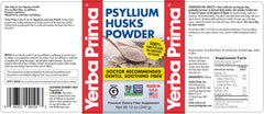Back view of Yerba Prima Psyllium Husk Powder four-pack