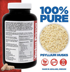 Close-up of Psyllium Husks Veg Caps capsules