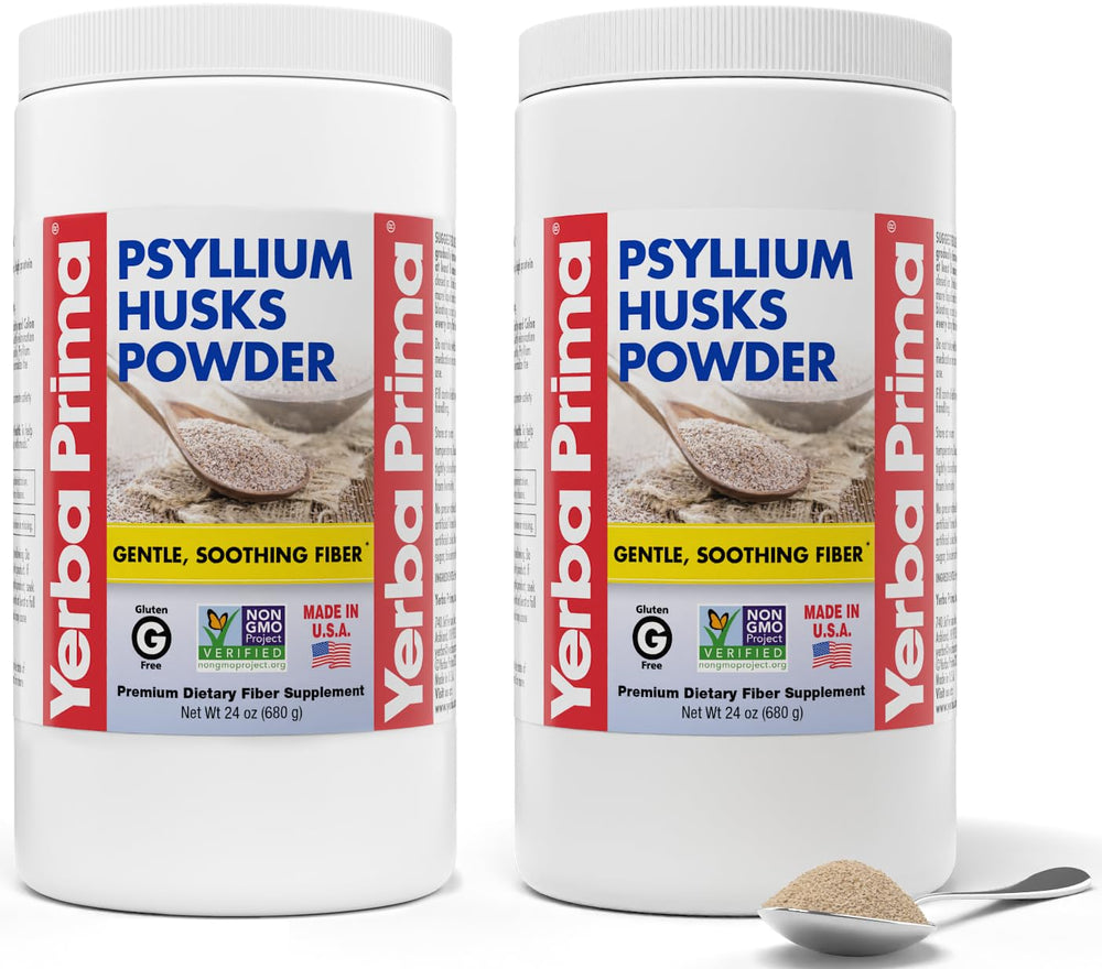 Main product image: Yerba Prima Psyllium Husks Powder 24 oz Pack of 2, Unflavored