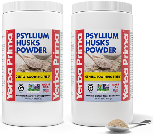 Main product image: Yerba Prima Psyllium Husks Powder 24 oz Pack of 2, Unflavored