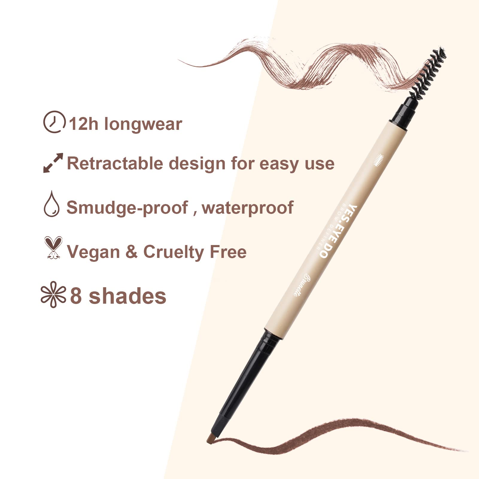 YES.EYE DO palette of 8 brow colors for matching brow shades