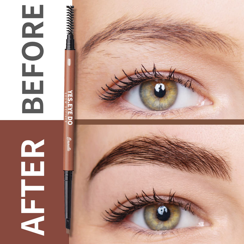 YES.EYE DO Auburn Eyebrow Pencil waterproof formula lasts through workouts.
