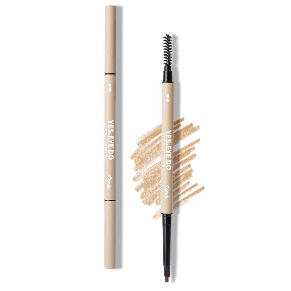 YES.EYE DO Blonde Eyebrow Pencil tip close-up for precise hair-like strokes.