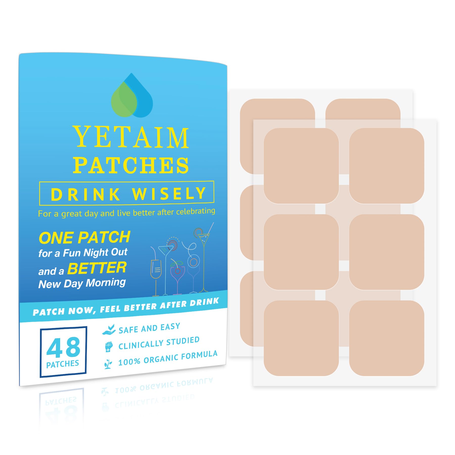 YETAIM Recovery Patches 48-pack hero image