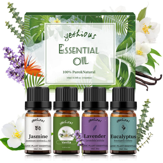 Yethious lavender essential oil bottle for calming diffuser aromatherapy.