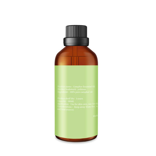 Camphor essential oil bottle with label 100ml