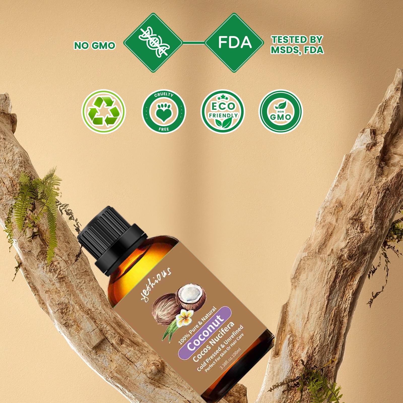 Coconut oil used for hair care application