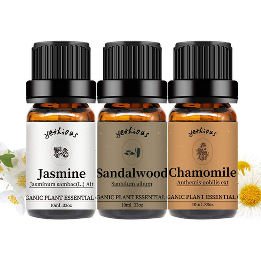 Yethious Jasmine Chamomile Sandalwood essential oil set – 3-pack