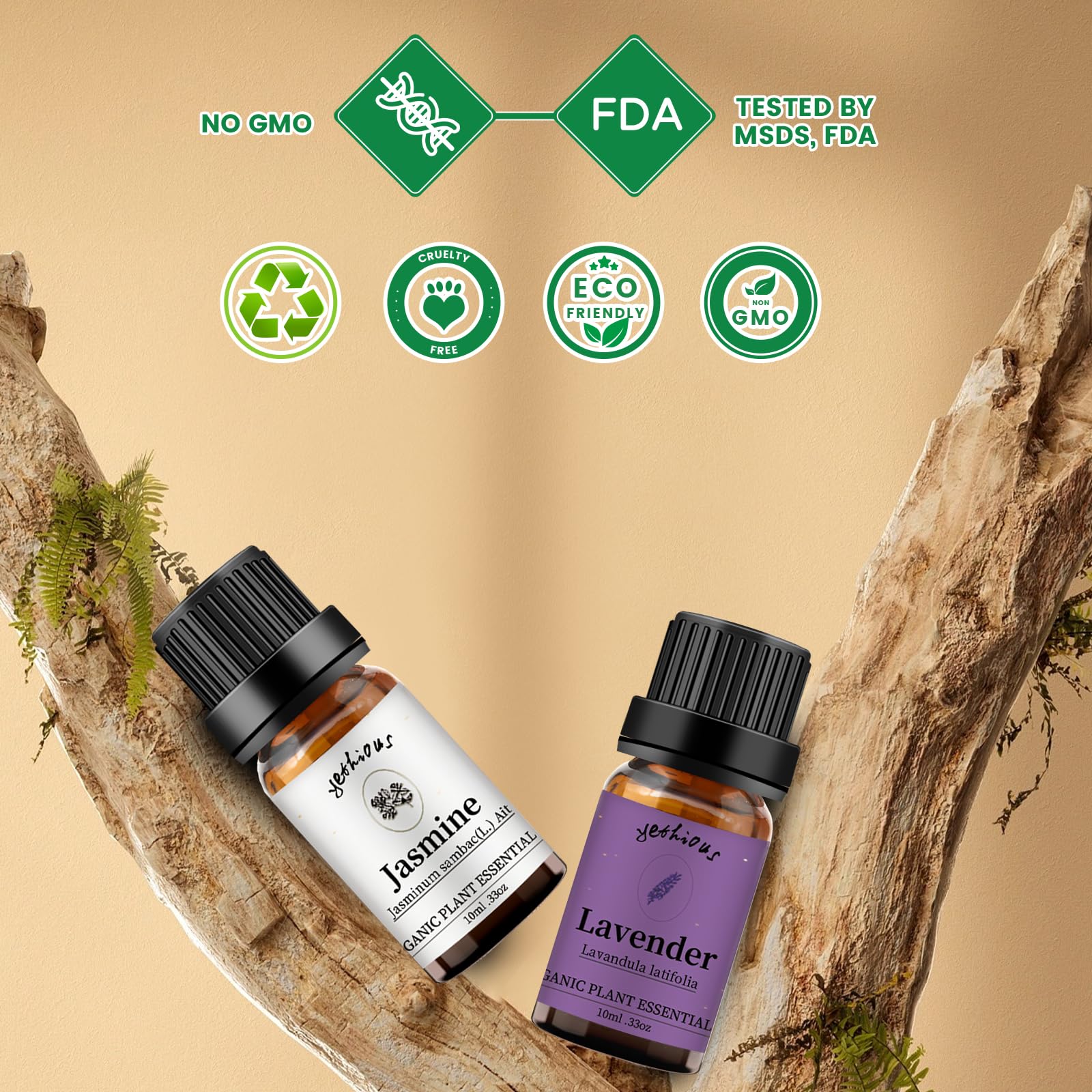 Diffuser and essential oil bottles ready for use