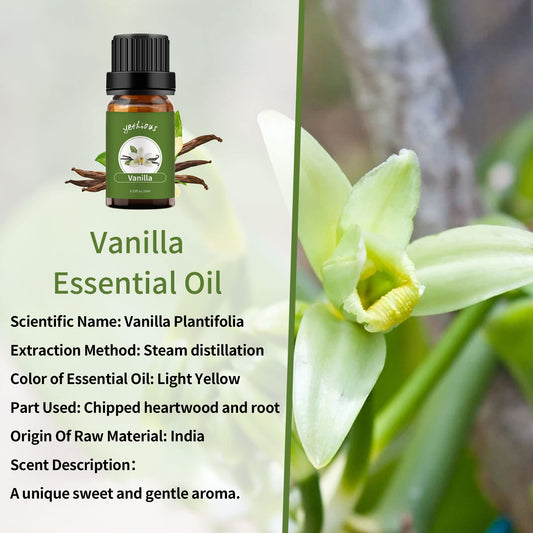 Close-up of lavender vanilla sandalwood essential oil bottle