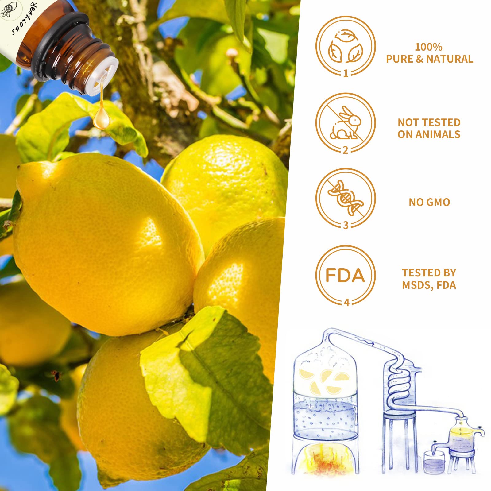 Gift-ready packaging for Yethious Lemon Essential Oil