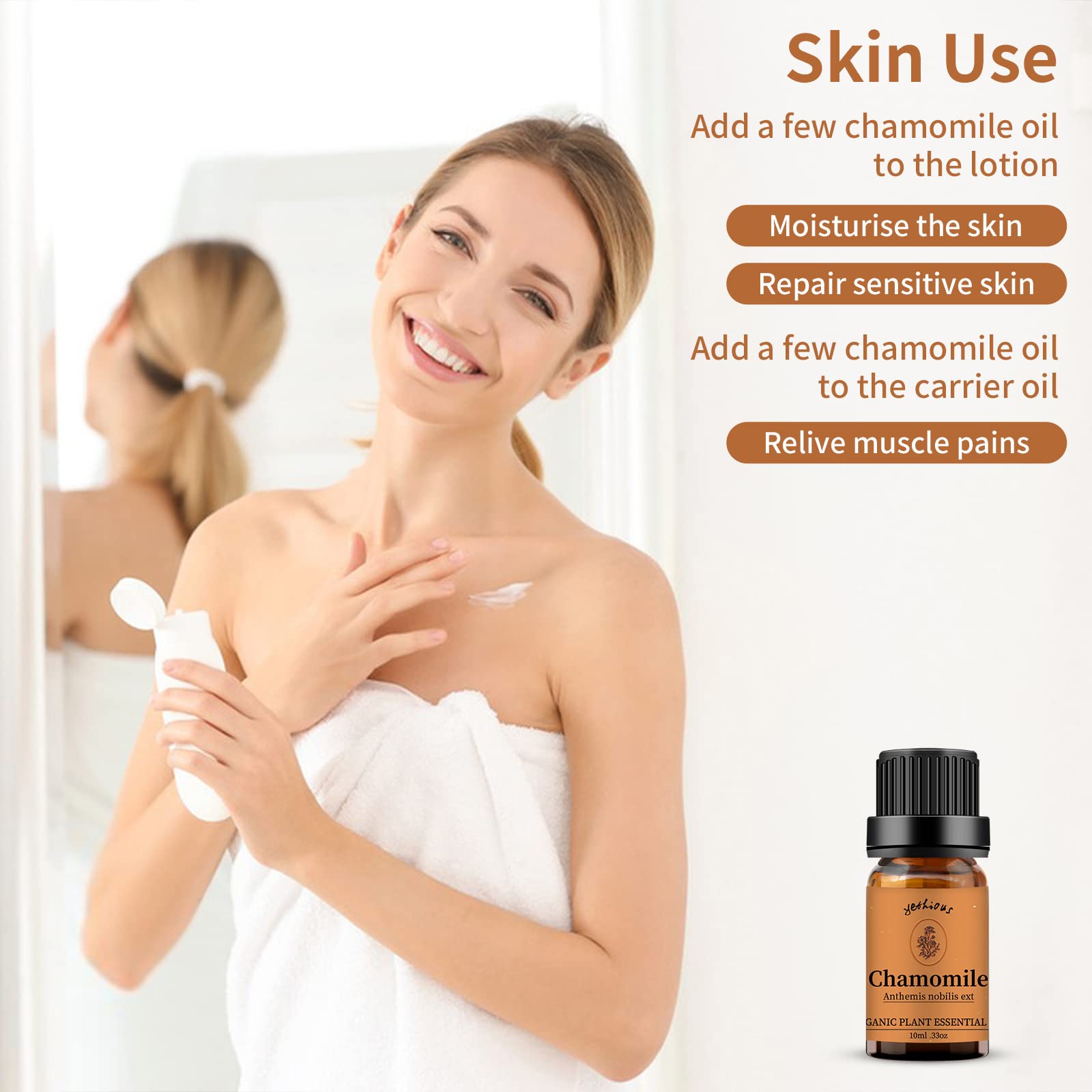 Diffuser setup with chamomile essential oil