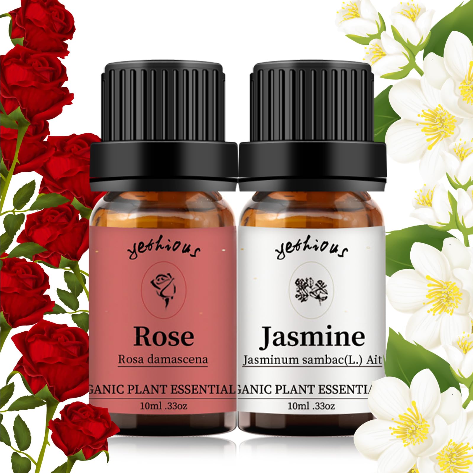 Salon-grade yethious essential oil set for skin, hair, diffuser