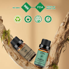 Candle and diffuser setup using sandalwood vetiver oil