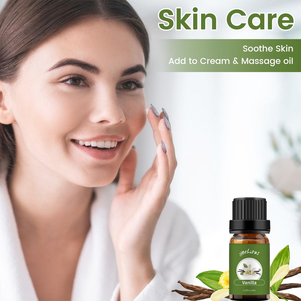 Close-up of 100% pure organic vanilla essential oil