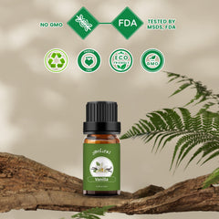 Vanilla essential oil used for skincare, baths and home care