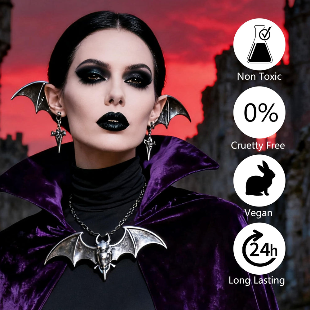 Yeweian Halloween cosplay look kit ideal for witch, vampire, and spooky party makeup.