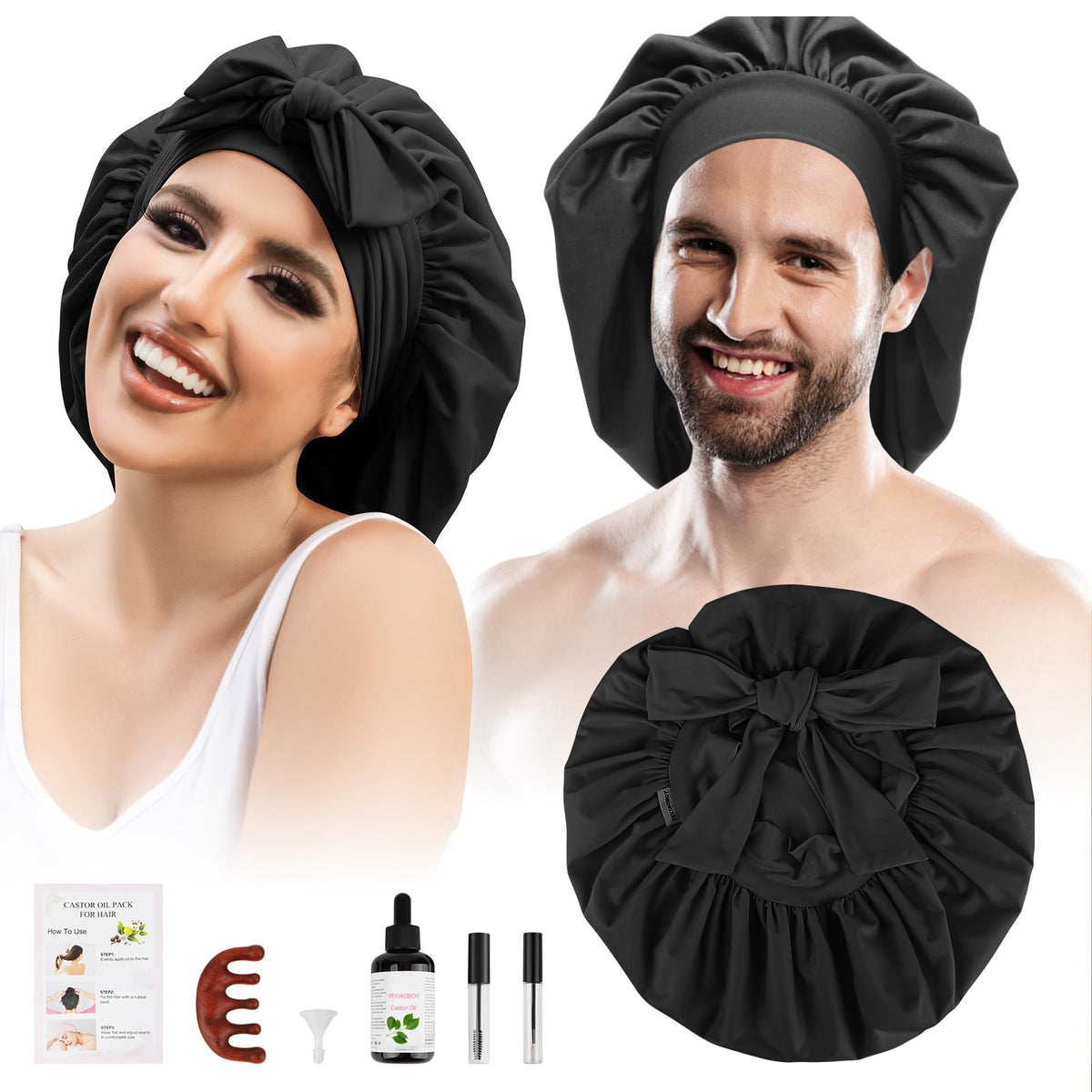 Outer waterproof oil-proof layer of YEXIAOBOY castor oil hair wrap