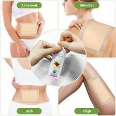 Wrap applied to the body showing easy, no-wash use