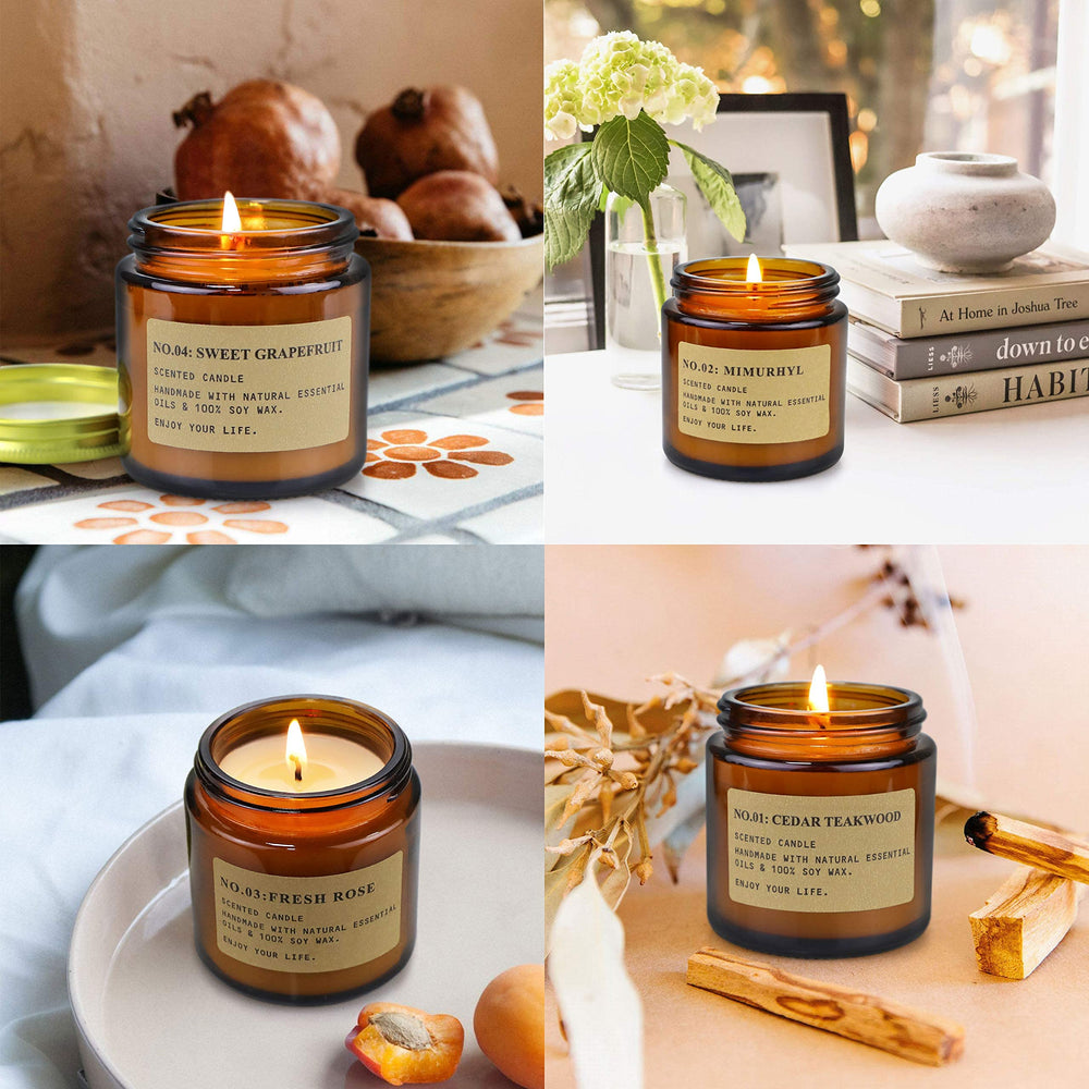 Sweet Grapefruit candle in amber jar