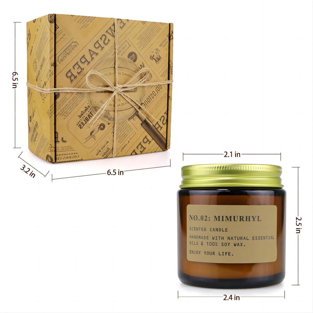 Kraft paper packaging and amber jars ready for gifting