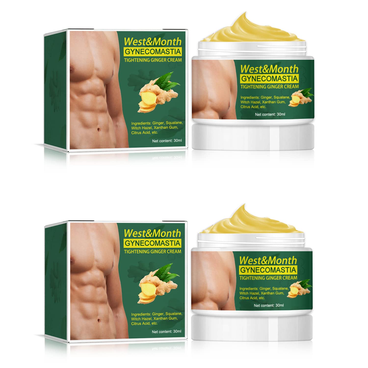 YG LianKai ginger cream packaging for easy at home use and compact storage.