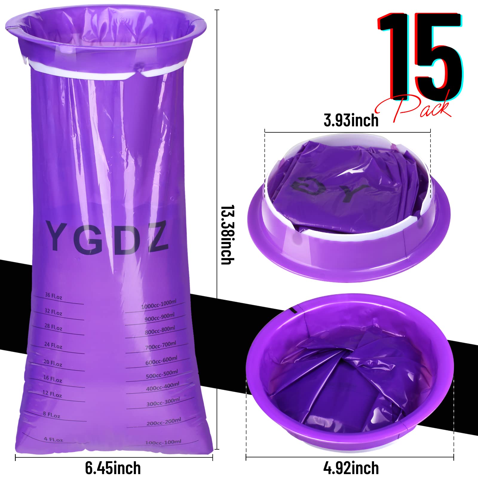 YGDZ Barf Bags leak-proof materials prevent spills in cars and planes.