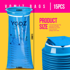 YGDZ Vomit Bags disposable twist-seal closure for secure disposal and odor control