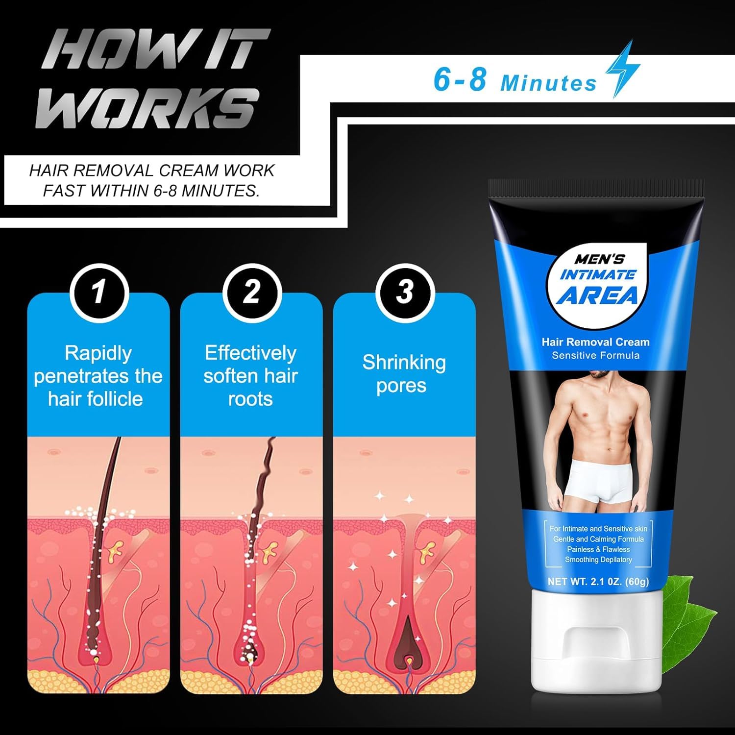 YHFGTTIO bikini-area application highlights thorough coverage near sensitive zones.