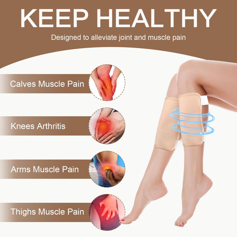 Adjustable knee castor oil wrap showing straps and pads