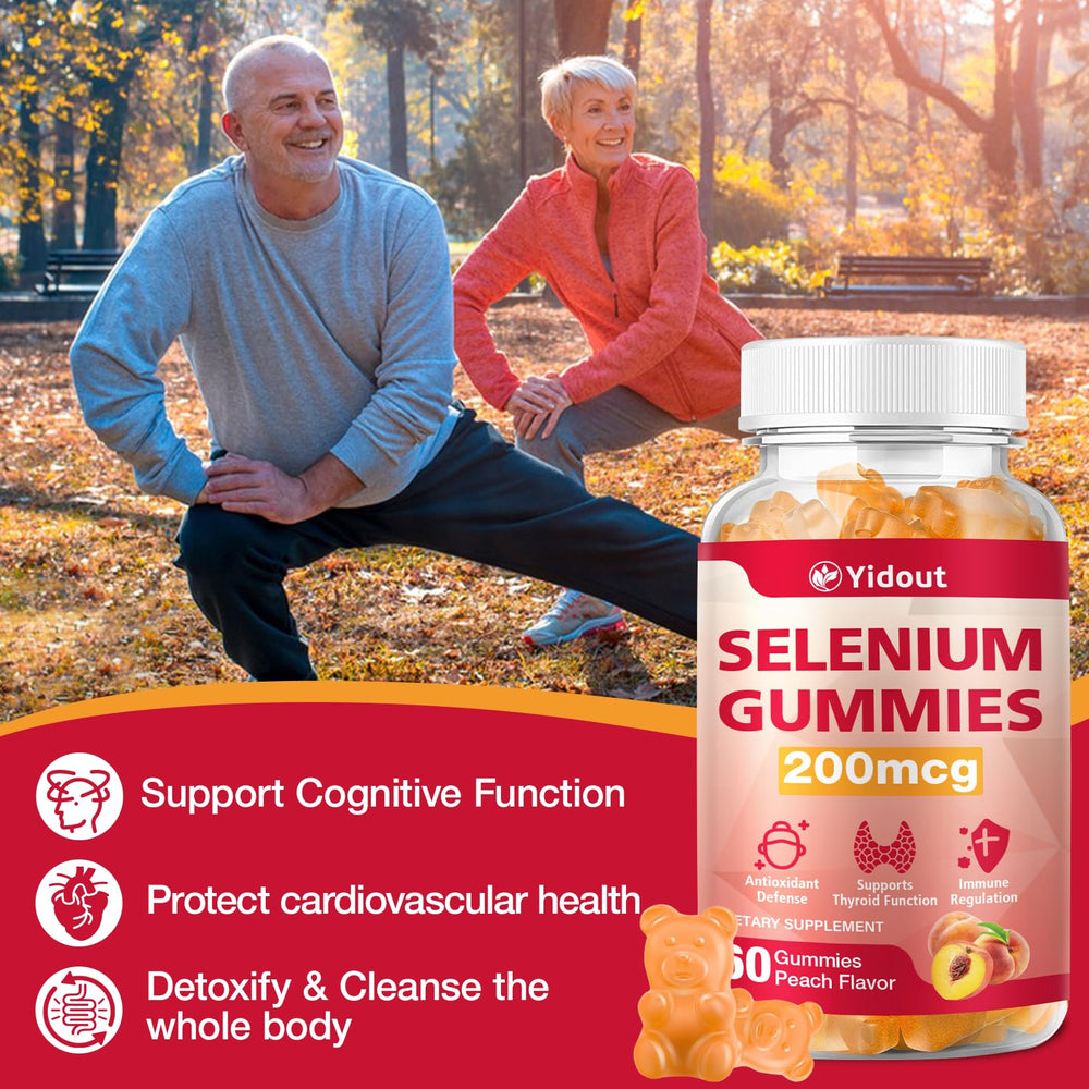 Nutrition facts panel for Yidout Selenium gummies