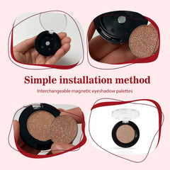 YiGuMy Refillable Eyeshadow Palette cream-to-powder texture glides smoothly.