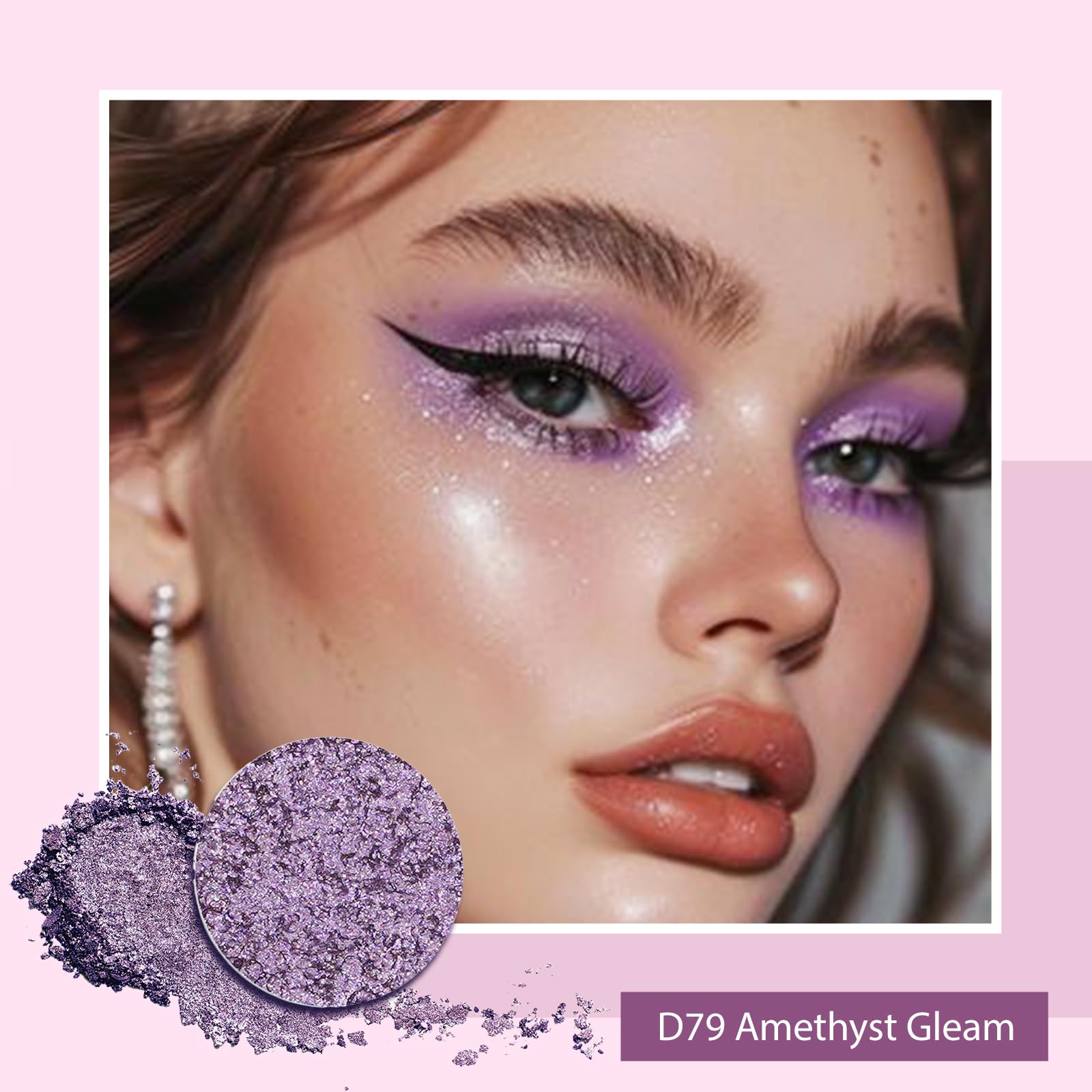 YiGuMy glitter and duo-chrome palette offering versatile finishes for creative looks.
