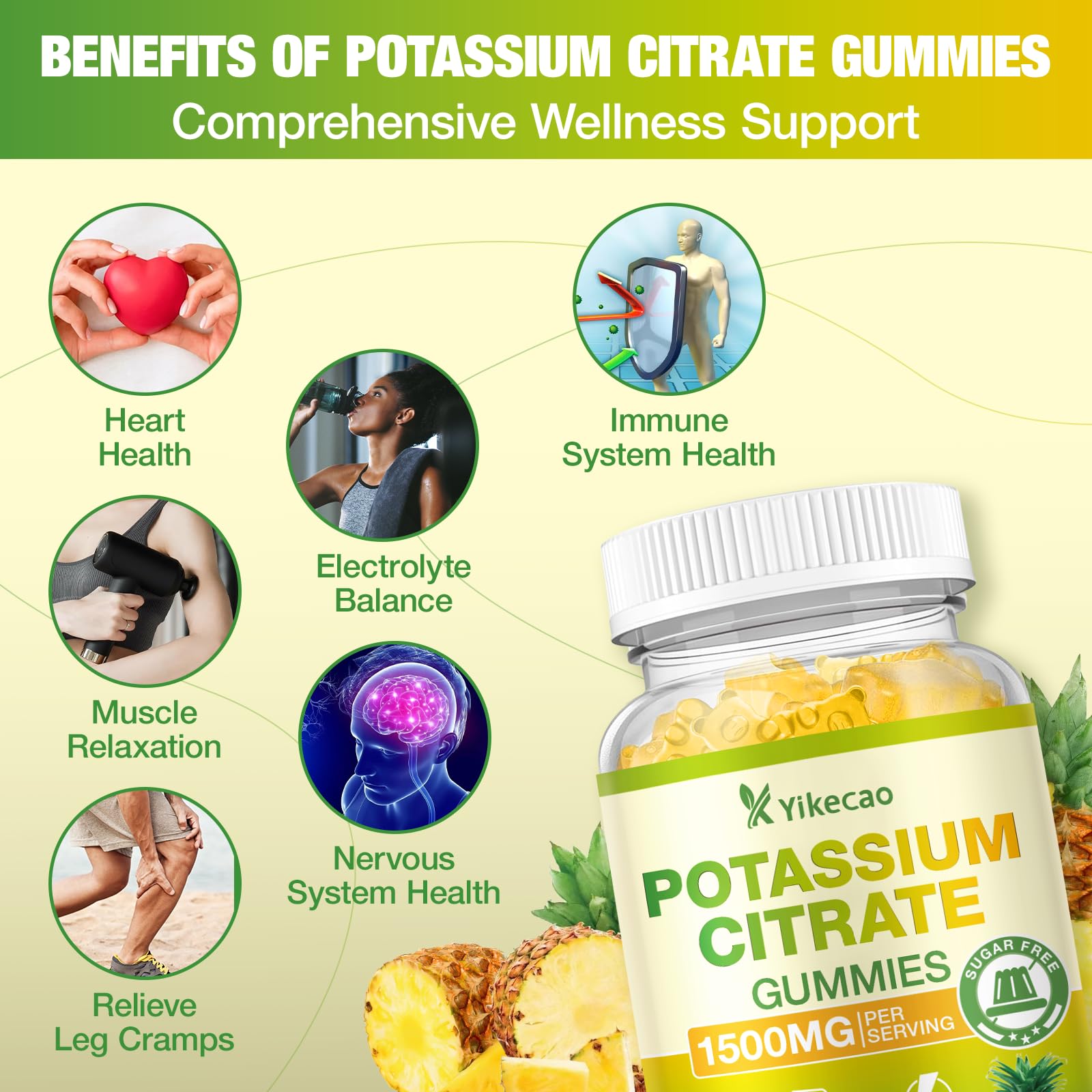 Vegan, gelatin-free potassium citrate gummies ingredients
