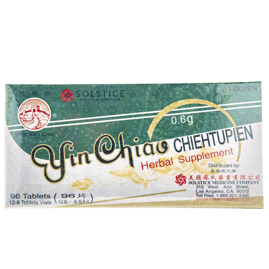 Front view of YIN CHIAO CHIEH TU PIEN 96 tablets