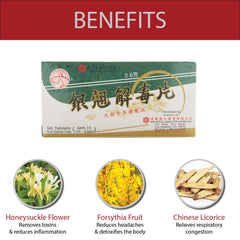 Packaging of Yin Chiao Chieh Tu Pien 96 tablets