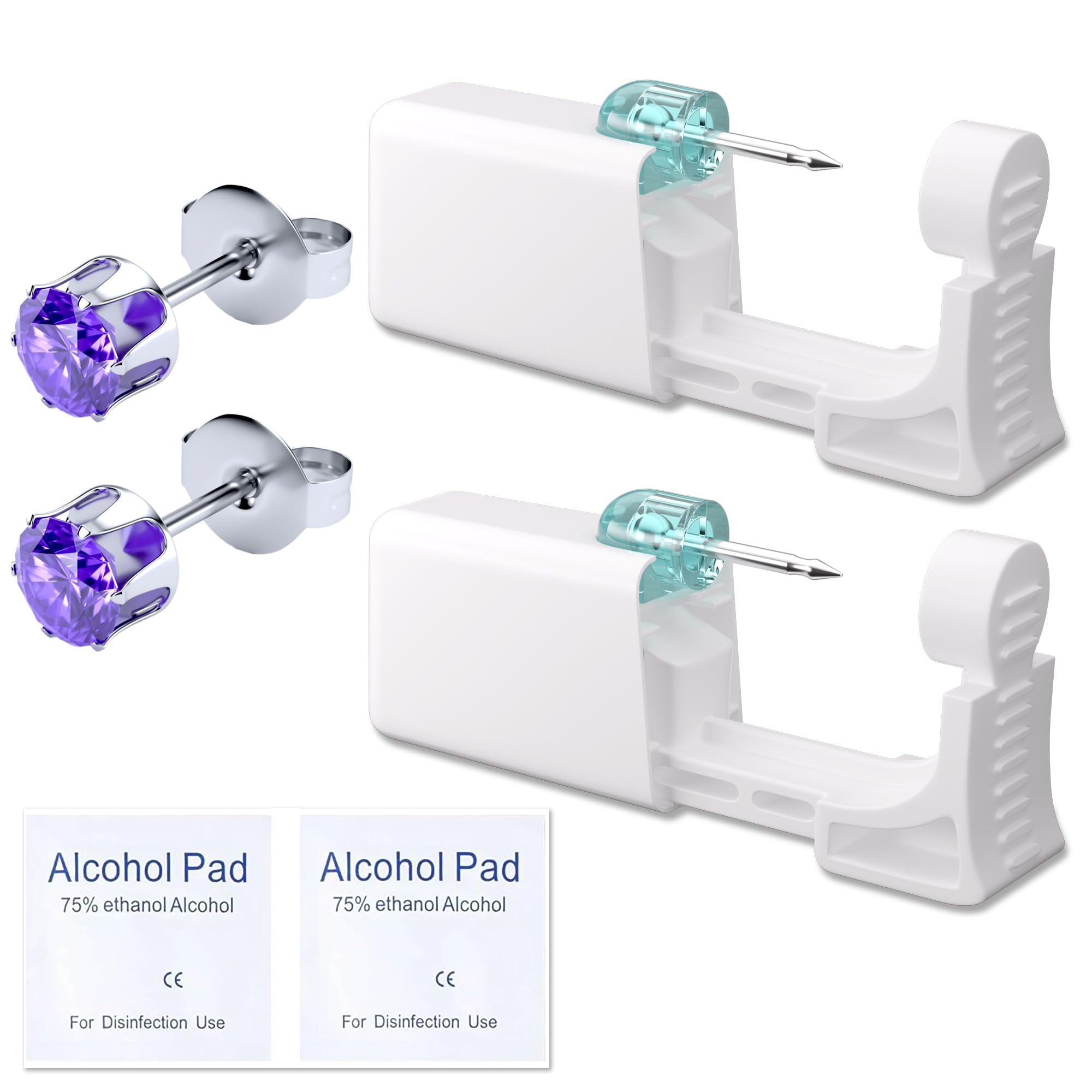 YINPAD ear piercing kit front view with disposable guns for at-home use.