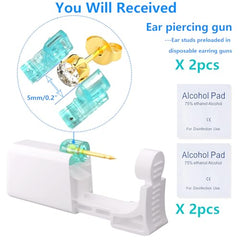 YINPAD preloaded ear stud ready for quick piercings